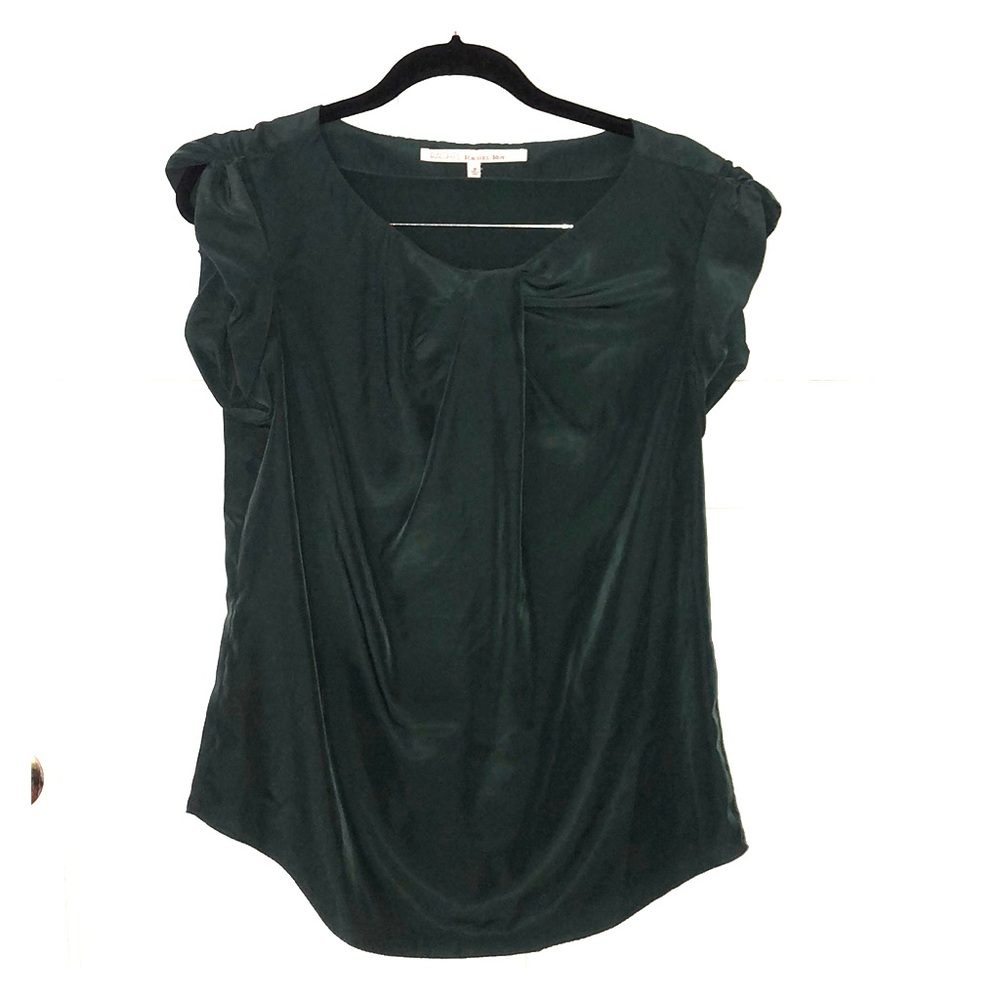 Rachel Rachel Roy Green Short Sleeve Blouse Medium